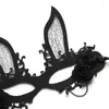 Articoli per feste Maschera di Pasqua Halloween Donna Animali Orecchie Ragazza Maschere Fiori Catene Decorazione Sexy Discoteca Bar Masquerade