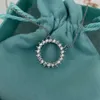 Tiffanylise-Halskette, klassisch, S925-Sterlingsilber, schlichtes Temperament, Sonnenblumen-Zirkon, Damenmode-Stil, runder Schlüsselbein-Kettenanhänger, Y8dy