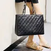 Designer Totes gitterväska axelväskor handväska kvinnor shopping påse kaviar läder messenger väska diamantgitter crossbody stor kapacitet shopping väska kedja dicky