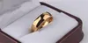 Band Rings High Polish Gold Plate Steel Women Man Wedding Ring Top Quality Gloss Lovers Wedding Jewelry 231024