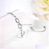 Keten Mode Zirkoon Eindeloze Liefde Infinity Armbanden Voor Vrouw Kristallen Ketting Armband Bij De Hand Verstelbare Partij Sieraden Drop Leveren Dh Ot4Dl