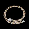 Hiphop Moissanite Cuban Link Chain Halsband 14K Gold 925 Sterling Silver Diamond Anpassad 12mm Iced Out Cuban Link Chain