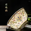 Ciotole di riso ceram smaltato piccola ciotola di porcellana Highfoot ciotola singola Jingdezhen Noodle cinese imperiale osso domestico