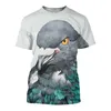 T-shirts pour hommes 2023 Mode d'été 3D Animal Print T-shirt à manches courtes Respirant et séchage rapide Vêtements Col rond Design S