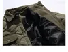 Mélanges de laine pour hommes 2023 Hiver Veste en coton vintage pour hommes Multi-poches Cargo Coton Pad Manteaux Street Fashion Épais Cardigan Pull pour hommes 231025