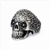 Tout nouveau 50 pièces hommes en acier inoxydable argent Punk Rock gothique crâne Biker bijoux anneaux nouvelle arrivée 237H