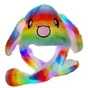 Beanie/Skull Caps Bunny Ear Move Glowing Hat Anime Rabbit Light Hopping rolig plysch öronrörande tecknad hatt för barn flickor cosplay party capl23/10/24