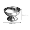 Dinnerware Sets Metal Fruit Plate Stainless Steel Dessert Cup Glass Juice Container Storage Holder