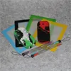 Silicone Wax Kit Set with 14cm*11.5cm square sheets pads mat 6+1 container sliver dabber tool for dry herb jars dab