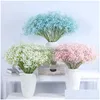 Decoratieve Bloemen Kransen Kunstmatige Baby Adem Bloemen Gypsophila Plastic Voor Thuis Decoratieve Diy Bruiloft Decoratie Nep F Dhb5S