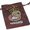 Colliers pendentifs Odin Wolf Freki Amulette Rune Viking Collier avec sac cadeau