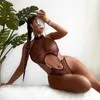 Pigiama sexy Cosplay Lingerie sexy per le donne del sesso Porno Lingerie Reggiseno aperto Biancheria intima erotica Babydoll Crotchless Costume femminile Indumenti da notte in pizzo