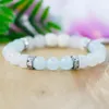 MG1067 Bracciale con olio essenziale acquamarina Bracciale con diffusore di lava Gioielli con aromaterapia Bracciale con cristalli curativi in pietra naturale239C