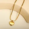 Ожерелья с подвесками ZMfashion, роскошные цепочки в форме сердца с любовью, ожерелье, позолоченные водонепроницаемые ювелирные изделия из нержавеющей стали, Дубай, кубинское колье для