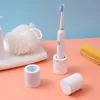 Toothbrush Holders Diatomite Toothbrush Holder Toothpaste Stand Shelf Bathroom Accessories Quick-drying Shower Electric Toothbrush Storage Rack 231025