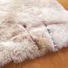 Tapis Tiedye dégradé pour salon moderne canapé tapis de sol Long tapis en peluche doux tapis moelleux enfants chambre coussin de jeu gris 231025