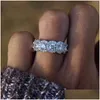 Кольца с кристаллами, кольцо с цирконием, обручальное кольцо, кольца для женщин и мужчин, ювелирные изделия на палец, Прямая доставка Dhgarden Otpfh