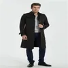 Men's Trench Coats Coat Slim-fit Windbreaker Single-breasted Long Youth Fashion Brown Over-the-knee Clothing Autumn Style British