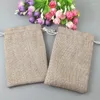 Pochettes à bijoux 15x20cm 30 pièces sacs cadeaux avec cordon de serrage pochette cadeau sac en Jute petit pour les femmes 2023 emballage affichage maison de stockage