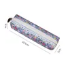 Forest Wind Elegant Pencil Case Cute Korean Stationery Box Canvas Fabric Vintage Flowers Dots Storage Bag