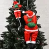 Christmas Decorations 90CM Climbing Rope Ladder Santa Claus Pendant Hanging Doll Tree Ornament Outdoor Home Decor Year Navidad 231025