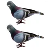 Décorations de jardin 2 pcs Paix Décor de Noël Petite figurine Oiseau Pelouse Pigeon Ornement Décoration Artisanat Mousse Prop Simulation