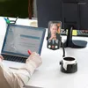 Küche Lagerung Telefon Becherhalter Einstellbare Doppelseitiges Klebeband Desktop Handy Aufhänger Flexible 360 Grad Rotation Rack Für Auto Hause