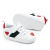 Baby Shoes Newborn Boys Girls Heart Star First Walkers Crib Shoes Kids Lace Up PU Sneakers Prewalker Sneakers