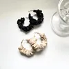 Boucles d'oreilles pendantes en tissu métallique, pendentif pétale, féminin, élégant, décontracté, bijoux, accessoires