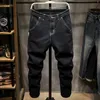 Jeans pour hommes noir pour hommes coupe ample Stretch Baggy jambe large pantalon en Denim décontracté surdimensionné Streetwear Jean Homme Cowboys à la mode 231025