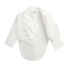 Clothing Sets Fashion Baby Boys Suit Baptism Outfits Infant Classic Tuxedo Toddler Wedding Formal Party Clothing White Long Sleeve Sets 231025