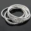 Pulseira feminina inteira banhada a prata cristal strass festa joias presente pulseira 6Y4S 7G56 9JCV266h