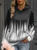 Women's Hoodies Plus Size Casual Sweatshirt Print Long Sleeve Slight Stretch Hoodie With Kangaroo Pocket