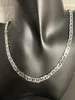 سلاسل 925 Sterling Silver Necklace 6mm Side Z على شكل Z والنساء هدية المجوهرات 45-60 سم