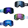 Skibril Magnetische skibril Heren Dames Dubbele lens Anti-condens UV-bescherming Grote cilindrische skibril voor wintersport Snowboard-bril 231024