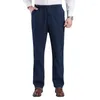 Jeans da uomo Autunno Uomo Elastico a vita alta Casual Business Pantaloni da lavoro coreani Pantaloni in denim