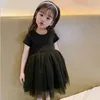 Girl Dresses Girls Gown Dress Princess Black Short Sleeves Glitter Summer Tutu Wedding Birthday Party Costume Prom Baby