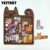 Пазлы YESTARY 3D Cat Деревянные игрушки-головоломки Логические головоломки Игрушка-головоломка высокой сложности Настольная игра-головоломка для вечеринок Игрушка-головоломка для взрослых Дети GiftsL231025