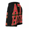 Pantaloncini da uomo Atl Hoe-Rosso Neon Uomo Beach Board Bermuda Surf Swim Hoe Atlanta Georgia Rosso Volt HawksUomo'246u