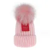 Designer tricot chapeau garçon mode élastique chaude chaude fille mode hiver hiver laine chapeau sans bord