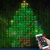 Juldekorationer Smart Graffiti RGB Holiday Light Colorful LED Gardin Bluetooth App Control Diy Picture Garland Decor 231025