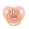 Soothers Teethers Baby Pacifier Rose Gold Bling Teether BPA Free born Silicone Soother Nipple Dummy Shower Gifts 231025