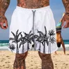 Męskie spodenki 2023 Fabryka kąpielowa na plaży Spirfing Coconut Tree Print Summer Trendowe ubranie