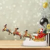 Dekoracje świąteczne Innodept12 Santa's Sleigh and Renifers Asortment Assortment Świąteczne Dekoracja Akcesoria Muzyczna LED Świąteczna kolekcja wakacyjna figurina 231025