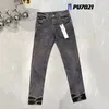 Jeans violets marques de créateurs de créateurs en jean pour hommes en denim biker déchiré en détresse jean slim fit moto