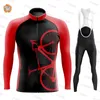 Cykeltröja sätter Winter Thermal Fleece Set Kläder Mens Sport Riding Bike Mtb Clothing Bib Pants Warm Ropa Ciclismo 231024