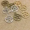 Pulchritude tre färg vintage metalllegering pentagram charm smycken hänge charms fynd 50 st 20 25mm t0337243c
