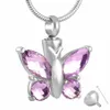 8497 Butterfly Urn Pendant - Memorial Ash Keepsake Cremation Jewellery Necklaces263f