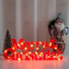 Kerstversiering Vrolijk Letter LED-licht Muurhangend Nachtlampje Kerstnachtlamp Hanger voor 2024 Jaar Feest Thuis Kamer Boom Decor 231025