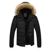 Mens Jackets Winter Men Warm Cotton Jacket Coats Fur Collar Hooded Parka Down Outerwear Thick Male Overcoat Wool Liner Coat 231025